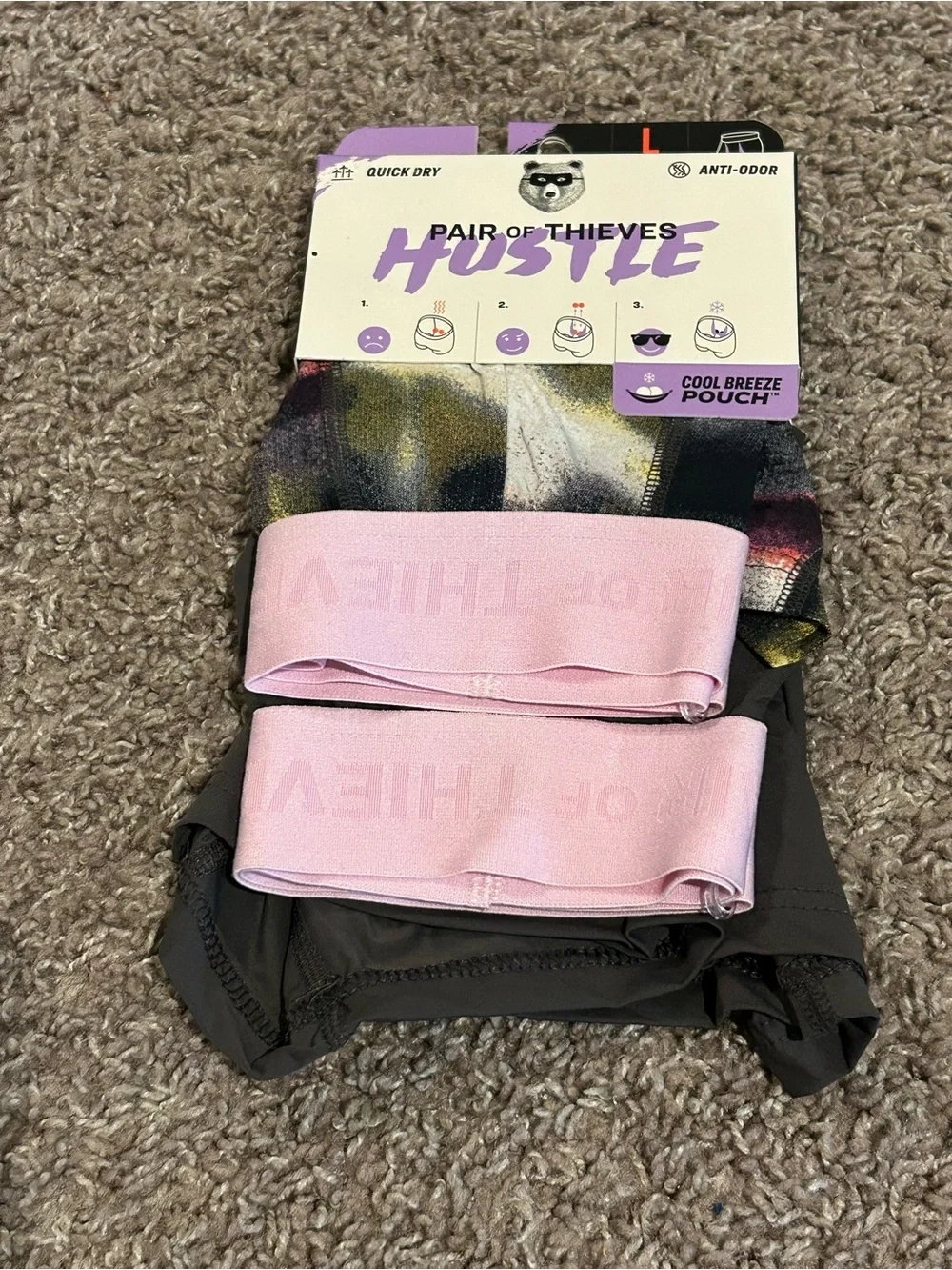 NWT Pair Of Thieves Hustle Boxer Briefs Tie Dye 2 Pack , Large